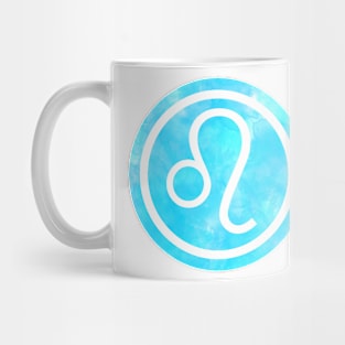 Blue Watercolor Zodiac - Leo Mug